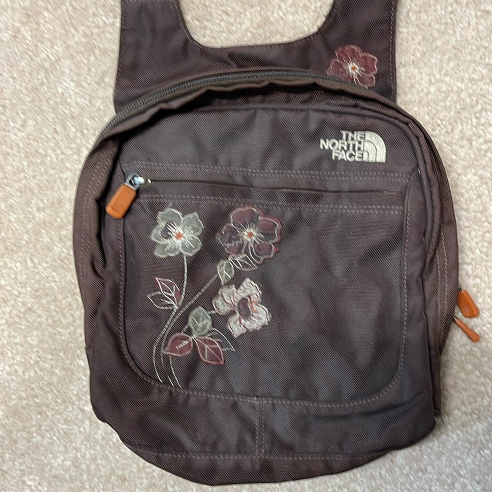 North face purse crossbod bag brown